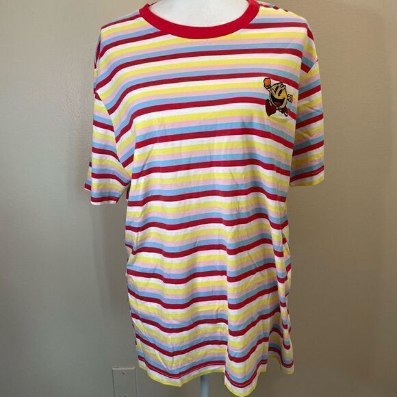 PacMan| XLarge| Unisex| Striped| Cotton| Retro| Y2K - Picture 9 of 11